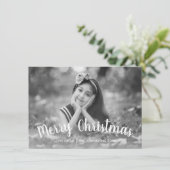 Noël Vacances Moderne Minimaliste Carte photo (Debout devant)