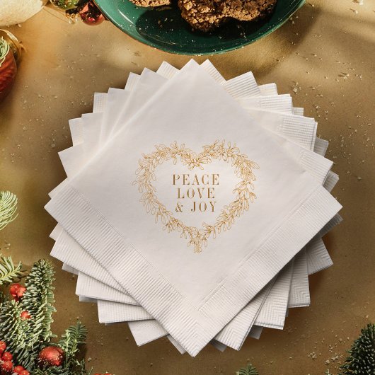 Noël vacances or mistletoe coeur paix amour