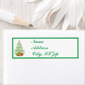 Noël Vacances Retours Adresse Étiquettes (En situation)