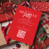 Noël Vacances Russe Buffalo Plaid QR Code Carte