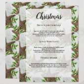 Noël Vacances Tropical Theme Restaurant Menu (Devant / Derrière)