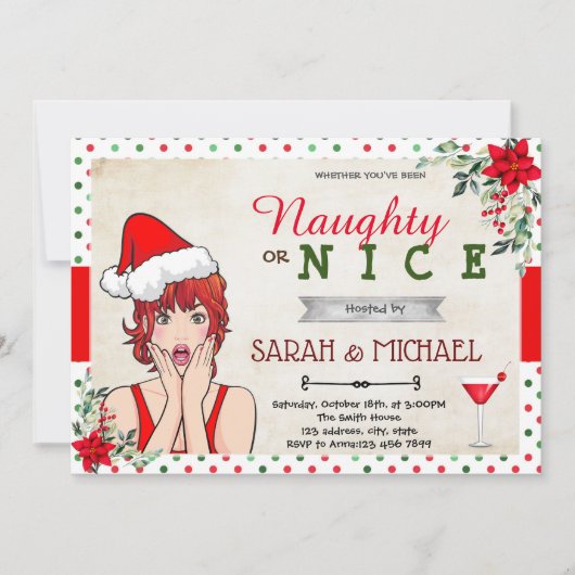 Noël vacances vilain ou belle invitation (Devant)