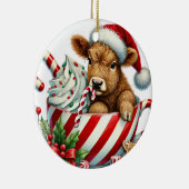 Noël Vache Highland Noël Ornement (Droite)
