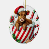 Noël Vache Highland Noël Ornement (Droite)