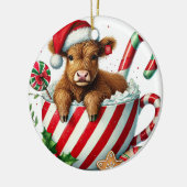 Noël Vache Highland Noël Ornement (Gauche)