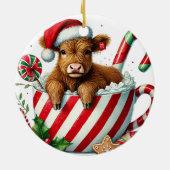 Noël Vache Highland Noël Ornement (Dos)
