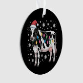 Noël Vache Noël Lumières Santa Hat Ferme Vacances (devant)
