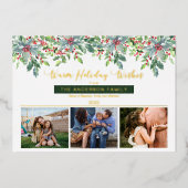 Noël Verdure Vacances Chaleureuses Voeux 3 Photo (Recto)