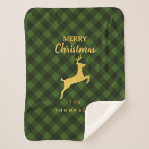 Noel vert et noir Buffalo Plaid Deer
