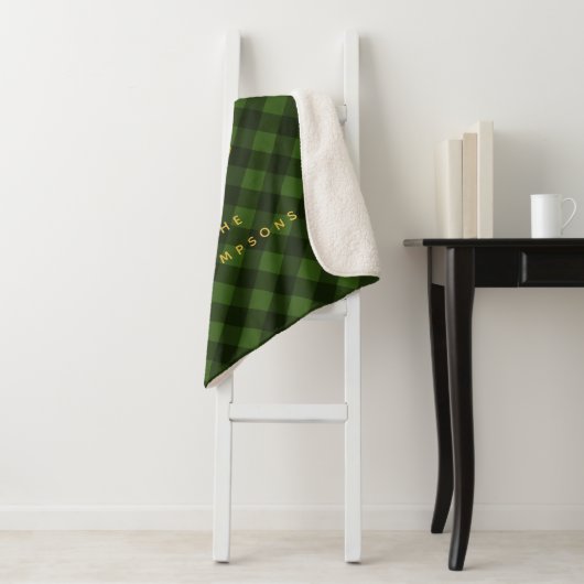 Noel vert et noir Buffalo Plaid Deer (En situation)