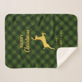 Noel vert et noir Buffalo Plaid Deer (Devant (Horizontal))