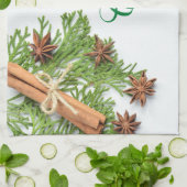 Noël Vert et objets Serviette de cuisine (Plié)