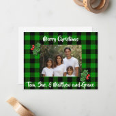 Noël vert noir plaid saint modèle photo (Devant/Arrière en situation)