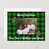 Noël vert noir plaid saint modèle photo (Devant / Derrière)