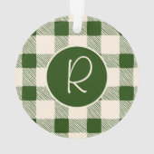 Noël Vert Plaid Monogramme Vacances Simple Mignonn (dos)
