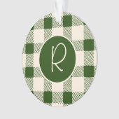 Noël Vert Plaid Monogramme Vacances Simple Mignonn (devant)