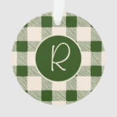Noël Vert Plaid Monogramme Vacances Simple Mignonn (devant)