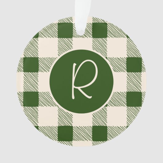 Noël Vert Plaid Monogramme Vacances Simple Mignonn (devant)