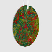 Noël Vert Rouge Or acrylique marbré doré (devant)