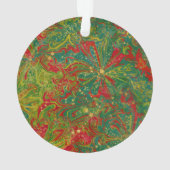 Noël Vert Rouge Or acrylique marbré doré (dos)