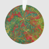 Noël Vert Rouge Or acrylique marbré doré (devant)