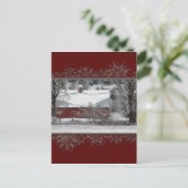 Noël Vielle grange rouge dans la carte postale de  (Debout devant)