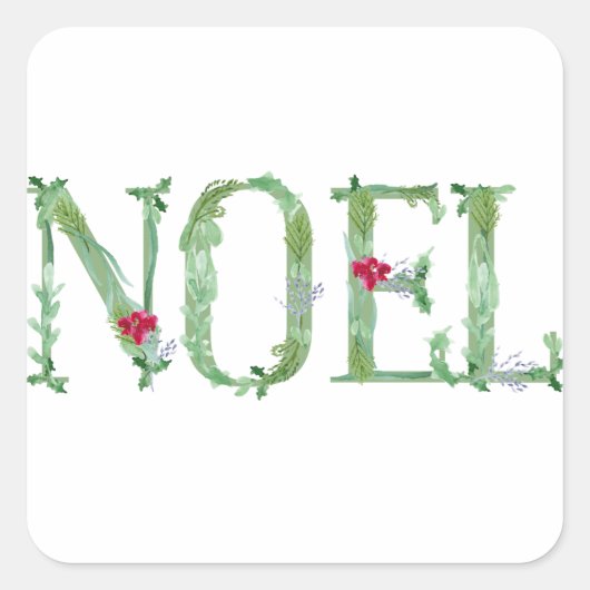 Noel Vierkante Sticker (Voorkant)
