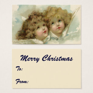 Noël vintage, Anges victoriens dans les nuages