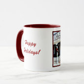 'Noël Vintage d'Amérique' Grosse Mug (Devant gauche)