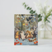 Noël vintage dans la carte postale Woods (Debout devant)