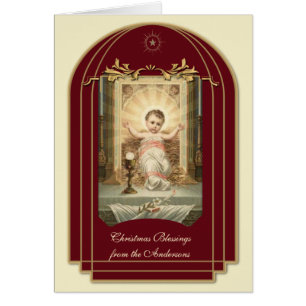 Noël vintage Écriture Sainte bébé Jésus religieux