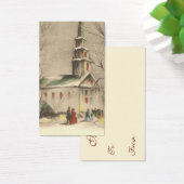 Noël vintage, Eglise dans le paysage hivernal (Bureau)