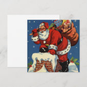 Noël Vintage, Invitation au Père Noël Rétro (Devant / Derrière)