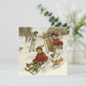 Noël Vintage, Invitation Enfants Victoriens (Debout devant)