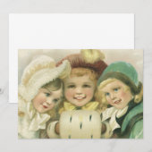 Noël vintage, invitation victorienne pour les enfa (Devant / Derrière)