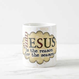 Noël vintage Jésus est la tasse de café de rais