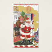 Noël vintage, Jolly Père Noël avec des présents (Devant)