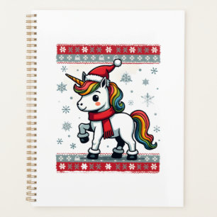 Noël vintage licorne dabant arc-en-ciel de fêtes