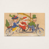 Noël vintage, Père Noël à vélo (Devant)