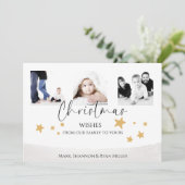 Noël Voeux Carte photo de famille (Debout devant)