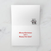 Noël voeux photo carte de vache modèle (Intérieur)