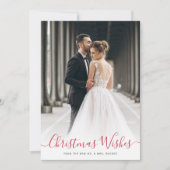 noël voeux vacances mariage faire-part (Devant)