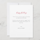 noël voeux vacances mariage faire-part (Dos)