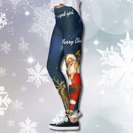 Noël Votre nom Leggings Père Noël Jogging Pantalon