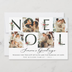 Noel Watercalor Cranberry collage 4 Foto Holiday Feestdagenkaart