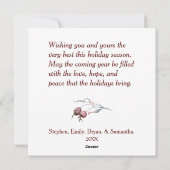 Noel Waterverf Berries kerstkaart (Achterkant)