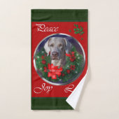 Noël Weimaraner (Serviette à main)