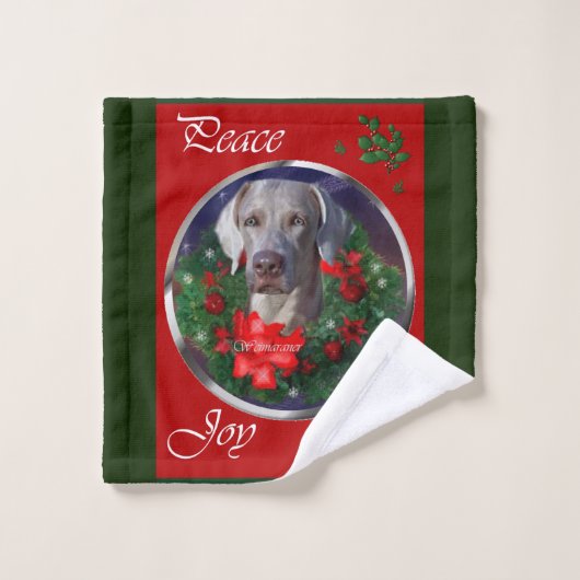 Noël Weimaraner (Gant de toilette)