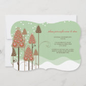 Noël Whimsical Arbres Fête Invitation (Dos)
