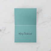 Noël White & Aqua Snowflakes sur photo Turquoise (Intérieur)